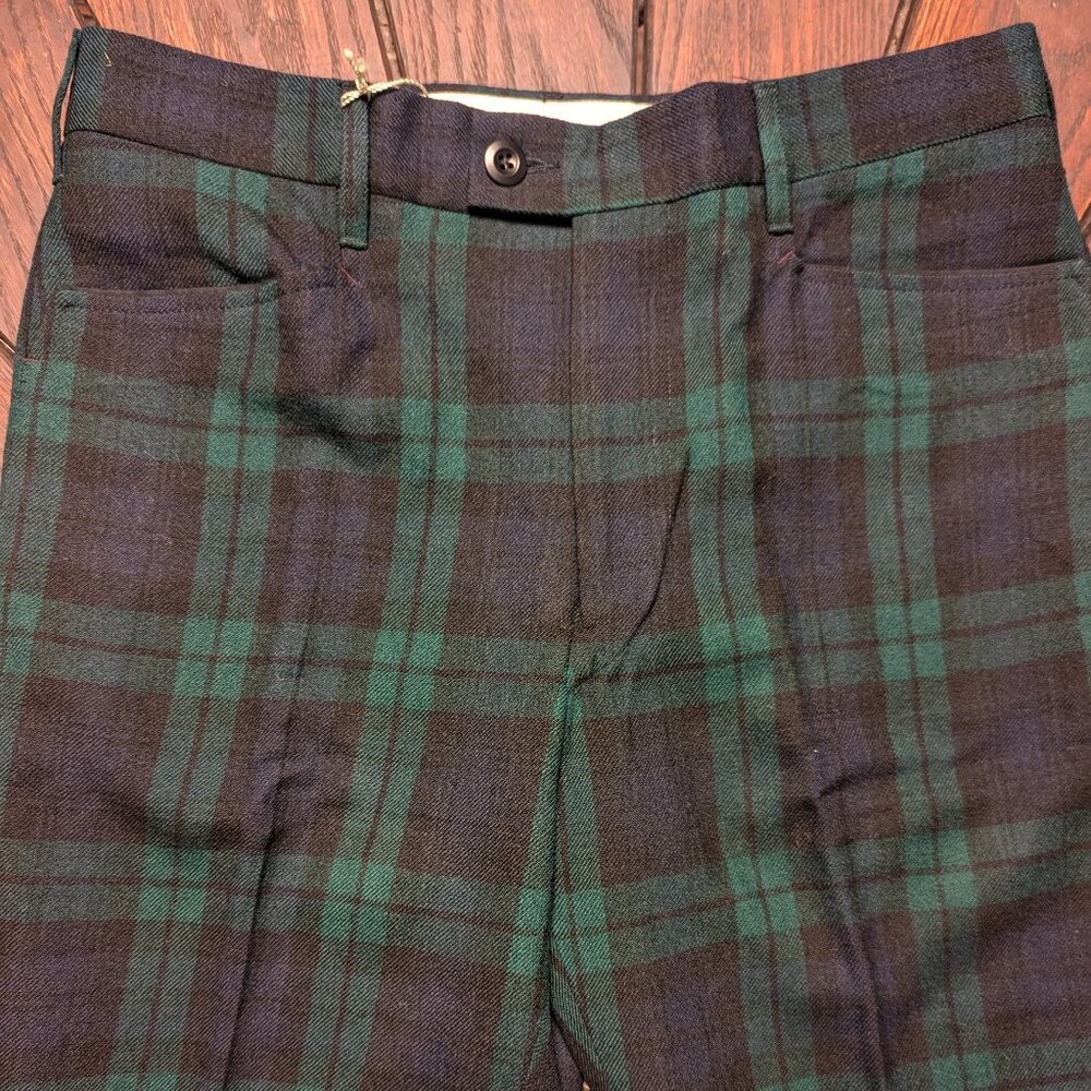 Paul Smith Gents Green Tartan Formal Trousers 32sz NWT